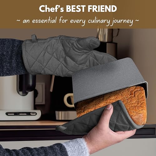 Farmhouse Oven Mitts and Pot Holders Set of 4 (4 Count)