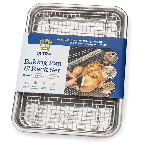 Quarter Sheet Pan with Wire Rack Set