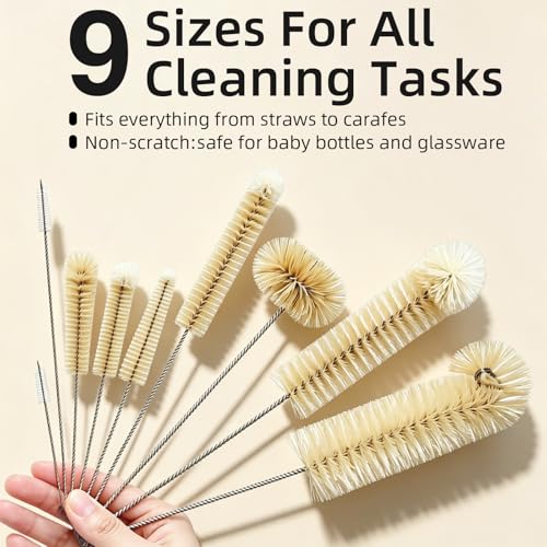 9 Pcs Bottle Brush Set