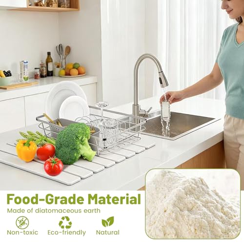 Large Stone Dish Drying Mat for Kitchen Counter