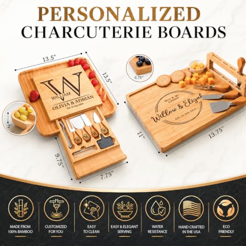 Personalized Charcuterie Board Gifts Set
