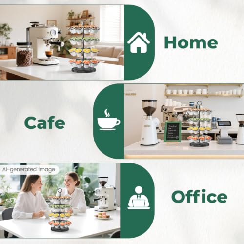 K Cup Holder Coffee Pod Organizer Carousel for Countertop