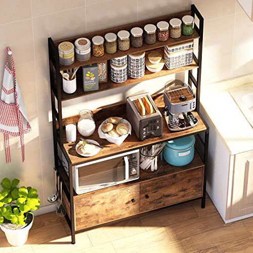 5 Tier Kitchen Bakers Rack with Storage