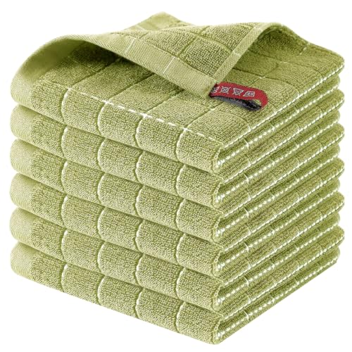 100% Cotton Terry Kitchen Dish Cloths (6 Count)