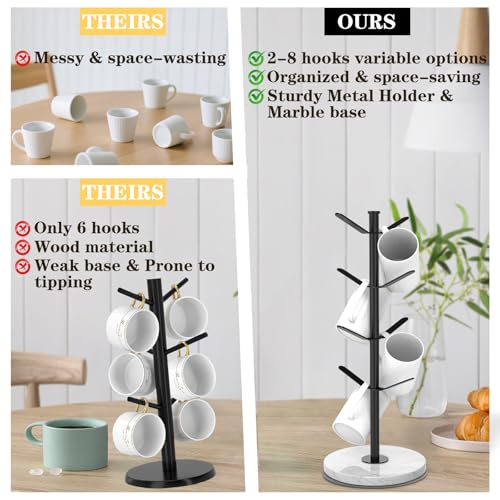 Marble Mug Holder Tree with 2