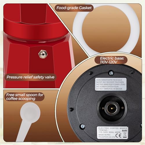 Electric Aluminum Moka Pot 3