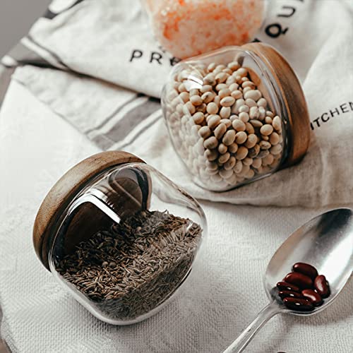 Glass Food Storage Containers With Wooden Lids