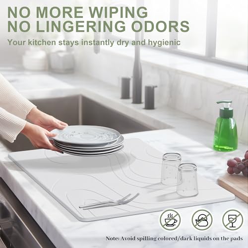 Large Stone Drying Mat for Kitchen Counter
