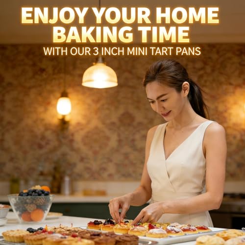 12Pack Mini Tart Pans Removable Botttom 3 Inch Tart Pan