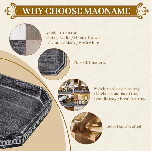 Octagonal Wood Serving Tray