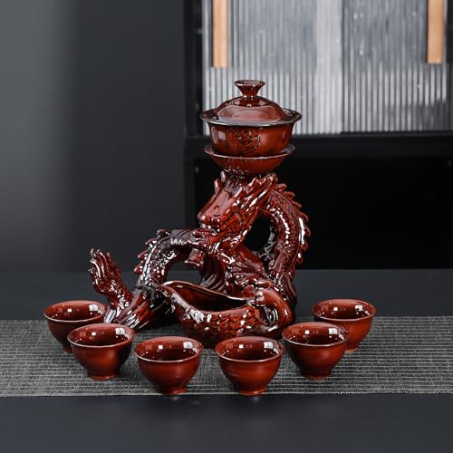 Lazy Kungfu Ceramic Tea Set for 6