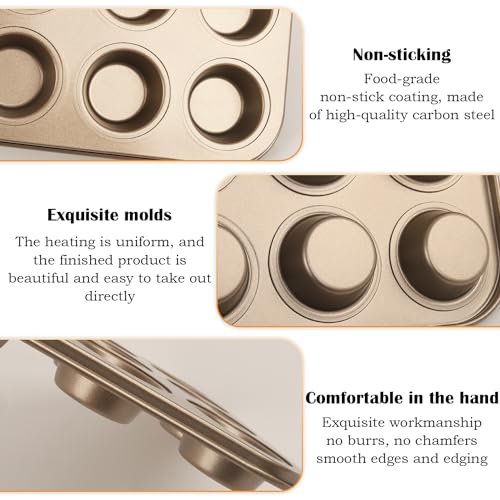 24 Cup Nonstick Mini Cupcake & Muffin Pans (3 Count)