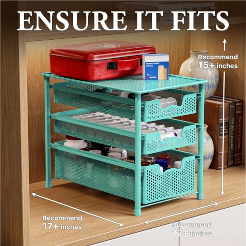 Stackable 3 Tier Slide Basket Organizer Drawer