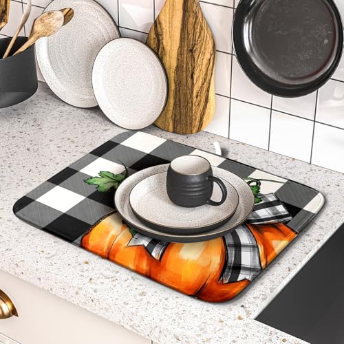 16"x18" Fall Decorative Dish Drying Mat