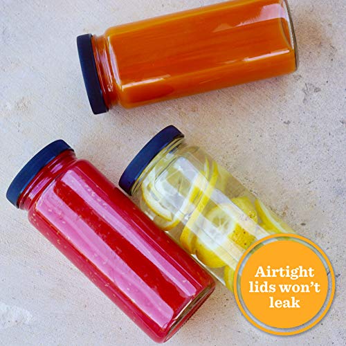 Clear Glass Water Bottles Set (6 Count)