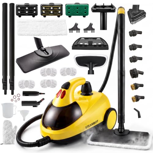 34-in-1 Steam Cleaner mop for Home & Car, 2L Water Tank, 4.3ft Hose, Deep Steam Cleaning for Floors, Tiles, Grout, Windows, Kitchen, Living Room – Multi-Surface Steamer