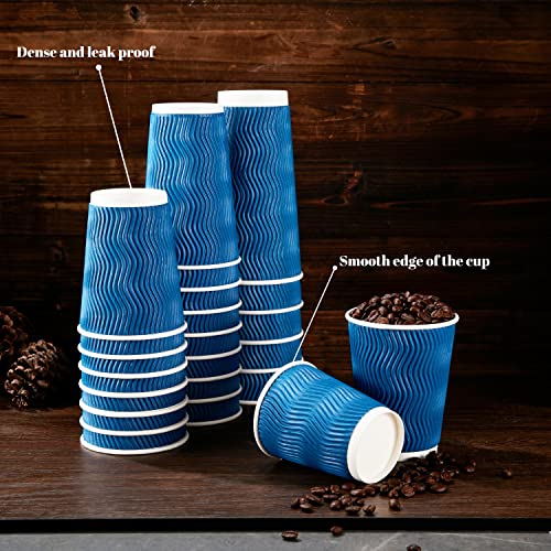 Coffee Cups 12 oz 120 Pack Disposable Paper Coffee Cups Insulated (120 Count)