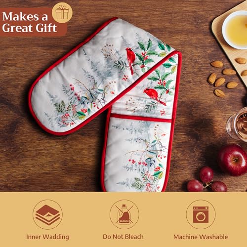Double Oven Mitts 100% Cotton Double Oven Glove