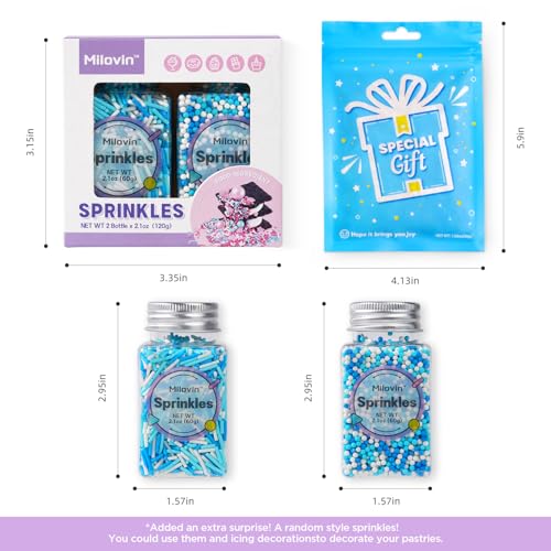 Winter Sprinkles for Cookie Decorating (4.2 Ounce)