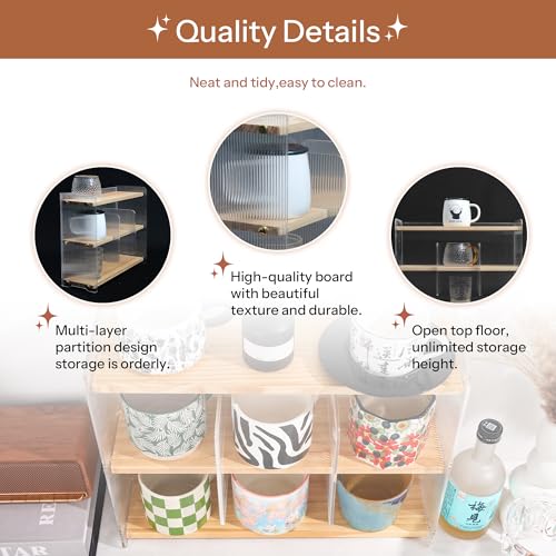 Coffee Mug Holder Wooden Cup Station Organizer 3