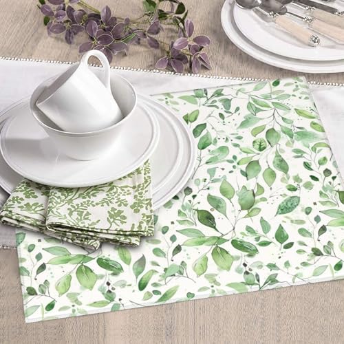 Green Leaves Dish Drying Mat