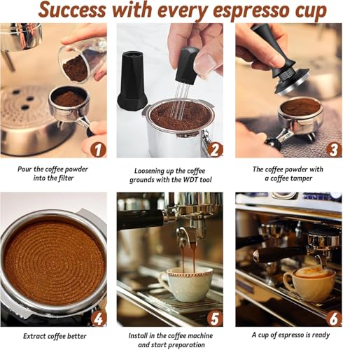 Espresso Tamper Calibrated Spring Loaded Coffee Tamper with Silicone Mat
