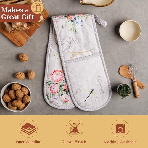 Double Oven Mitts 100% Cotton Double Oven Glove
