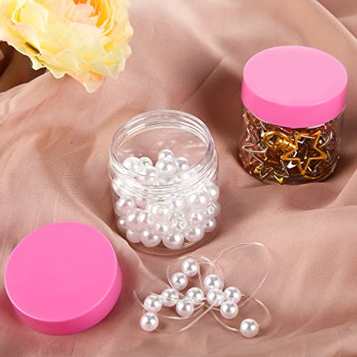 4 Pcs Plastic Jars Wide Mouth with Lids