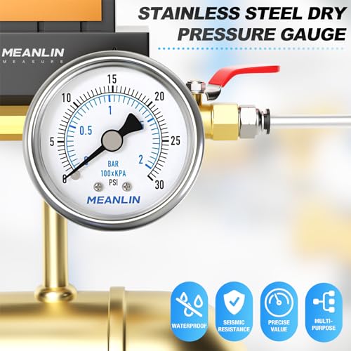 0~30Psi Dry Low Pressure Gauge Stainless Steel 1