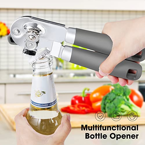 Heavy Duty Hand Can Opener Manual with Magnet Lid Remover