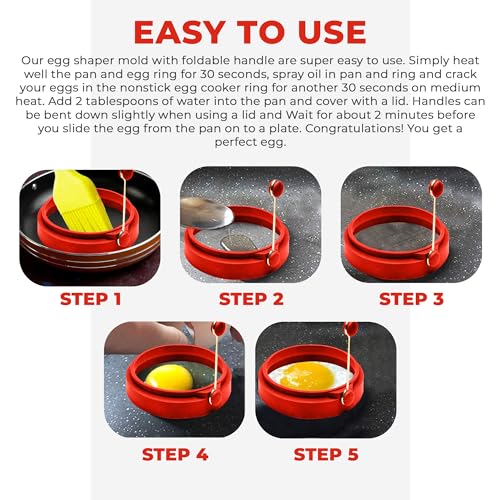 Professional 4 Inch Silicone Egg Ring