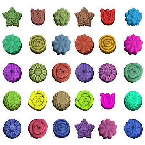 4 Pack Flower Shape Silicone Molds Chocolate Candy Mold