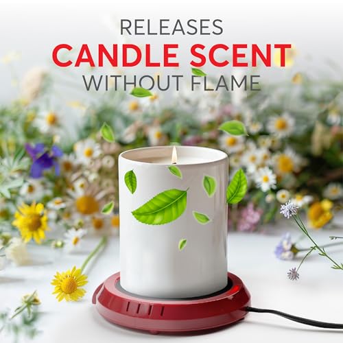 Large Candle Warmer Plate Safely Releases Scents Without a Flame (80 Count)