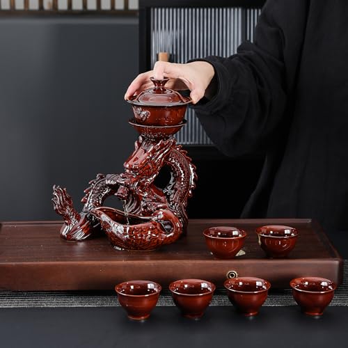 Lazy Kungfu Ceramic Tea Set for 6