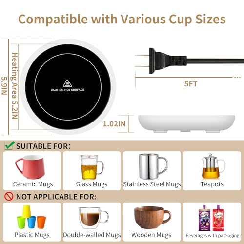Coffee Mug Warmer for Desk 4H Auto Shut Off