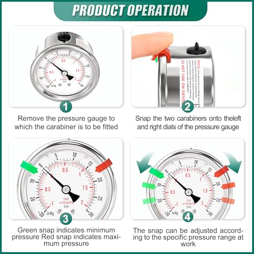 30inHG 30PSI Stainless Steel Liquid Filled Pressure Gauge