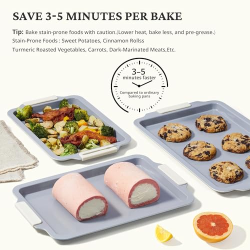 Non Stick Ceramic Baking Sheet Pan Set of 3 (3 Count)