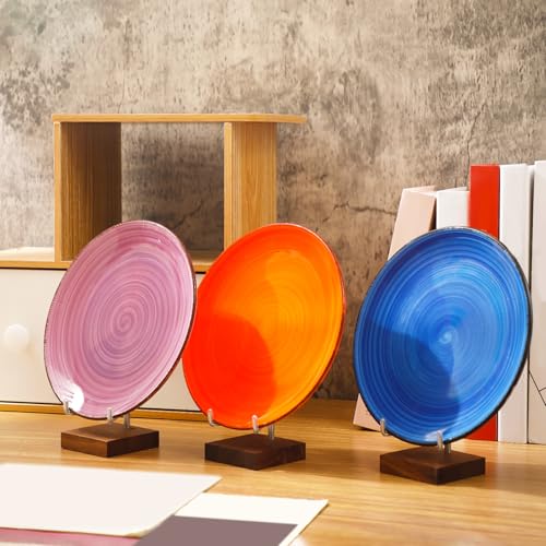 4 Pcs Rock Display Stand Wood Base