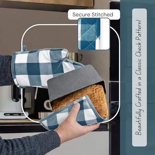 Buffalo Plaid Check Oven Mitts and Pot Holders Set of 4 (4 Count)