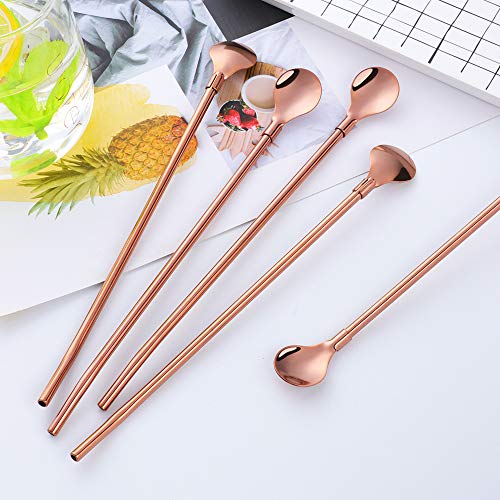 Straw Spoon 8PCS 8.5inch 18 (8 Count)