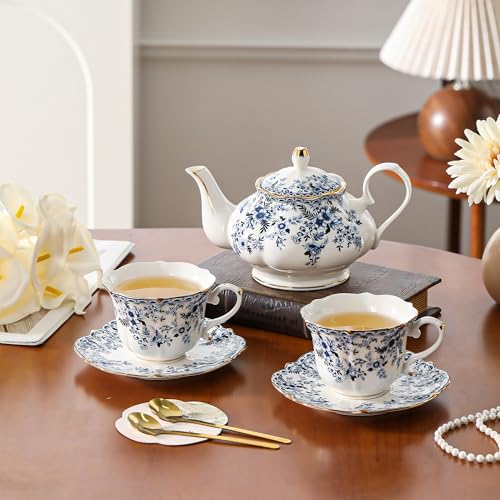 Country Roses Porcelain Tea Set
