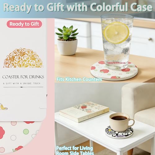Ceramic Drink Coasters Set of 2 (2 Count)