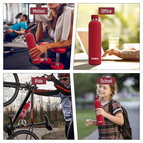 Slim Insulated Water Bottles for Travel 32oz with Clip
