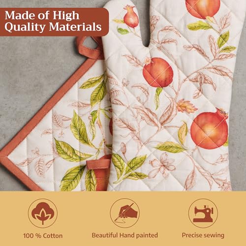 100% Cotton Oven Mitt & Pot Holder Set (2 Count)