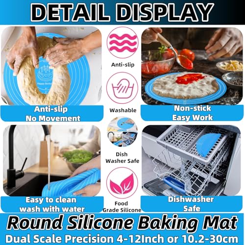 Silicone Baking Mat Cake Mat Silicone Cake Mat Silicone Baking Mat with Measurements for CakeTurntable Stand Non