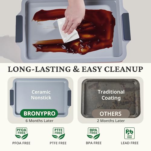 Non Stick Ceramic Baking Sheet Pan Set of 3 (3 Count)
