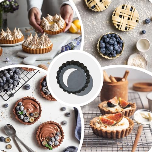 Mini Tart Pans Removable Bottom (16 Count)