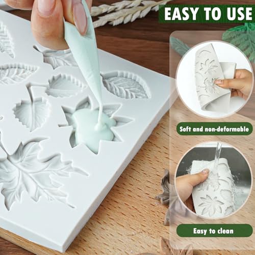 Leaf Fondant Silicone Mold Small Maple Shapes