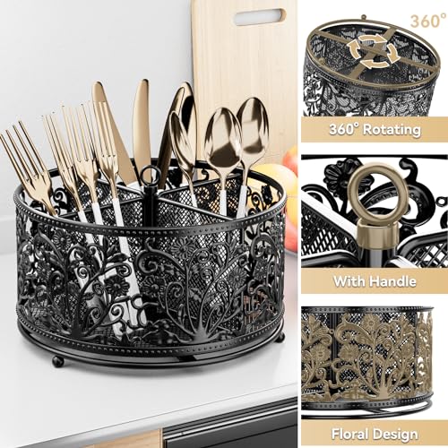 360° Rotating Flatware Caddy