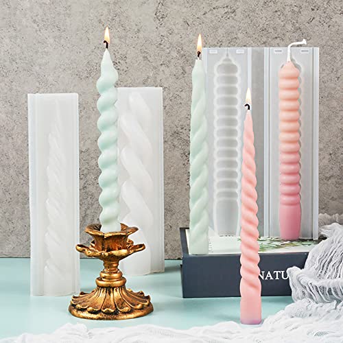 8 Pack Spiral Candle Mold Pillar Candle Cylinder Molds